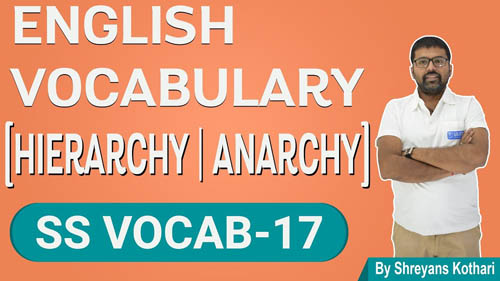 English Vocabulary | SS Vocab – 17 | English Vocab by Shreyans Kothari