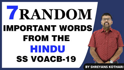 English Vocabulary | SS Vocab – 19 | English Vocab by Shreyans Kothari