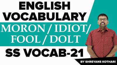 English Vocabulary | SS Vocab – 21 | English Vocab by Shreyans Kothari