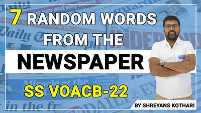 English Vocabulary | SS Vocab – 22 | English Vocab by Shreyans Kothari