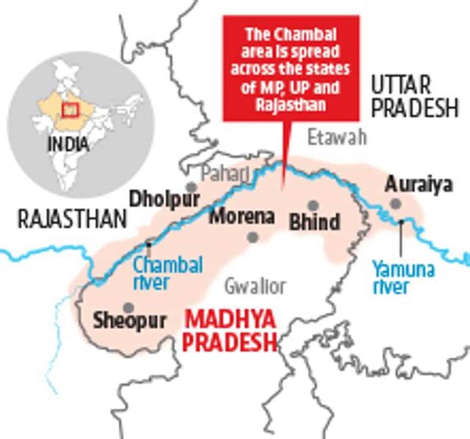 map of chambal river