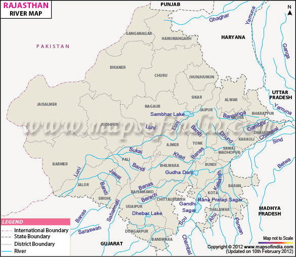 map of rajasthan rivers
